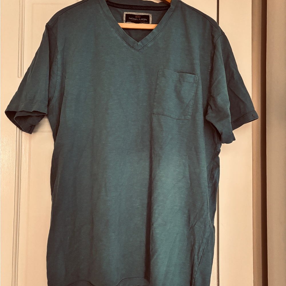 Nickel & Iron Teal V-Neck T-Shirt